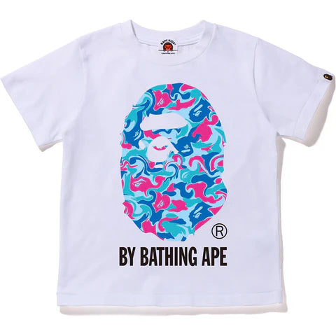 Bape Grey Blue/Pink Gradient Diamond Tee Shirt