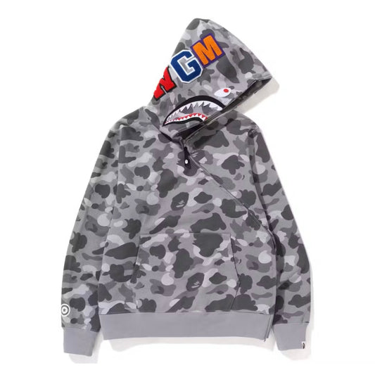 Bape Honeycomb Camo Shark Full Zip Hoodie
