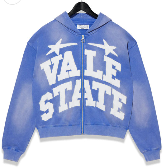 Vale Sun Washed Blue Hoodie