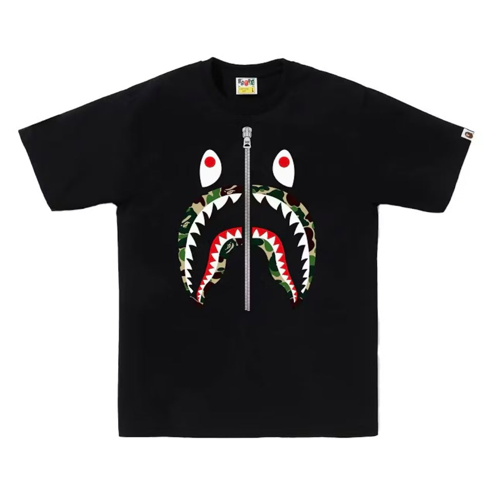 Bape Black ABC Camo Shark T-Shirt Green