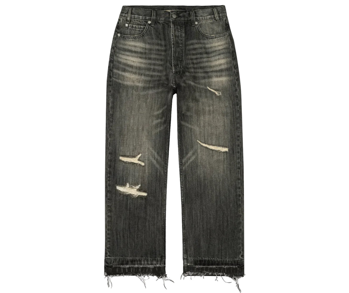 Bravest Vintage Black Thrashed Denim