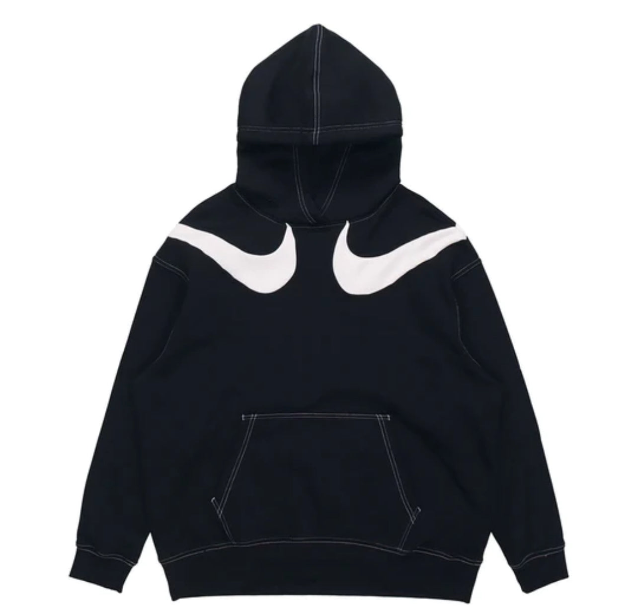 Nike Double Swoosh Fleece Hoodie Black