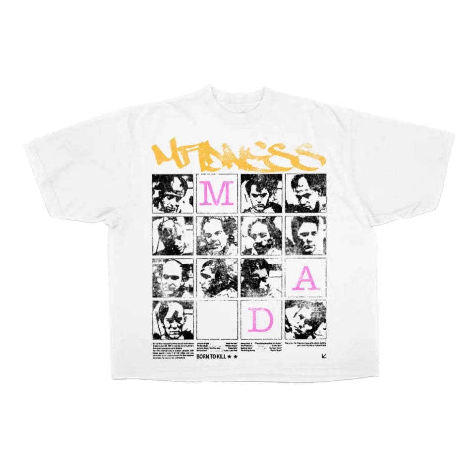 Works Of Madness Split Persona Tee White