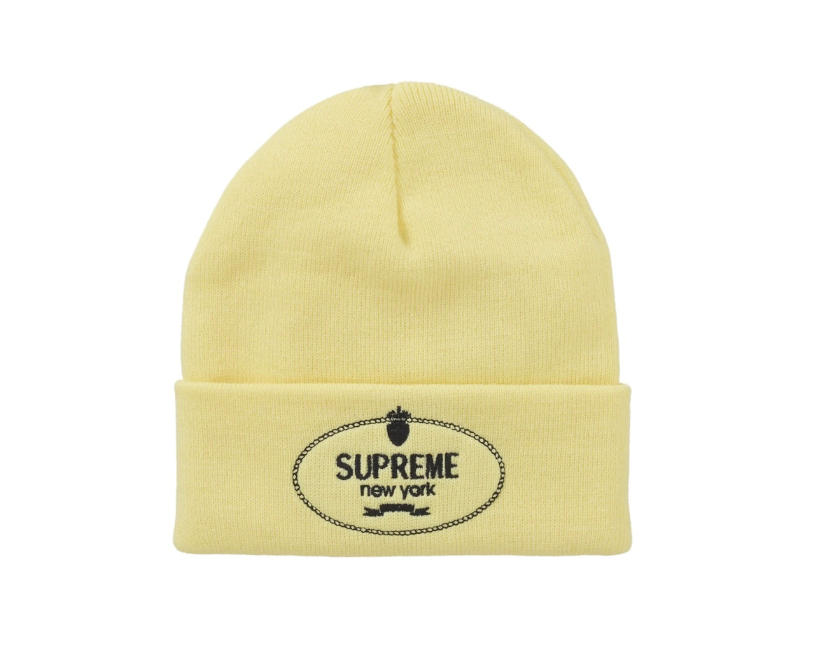 Supreme Crest Beanie Pale Yellow