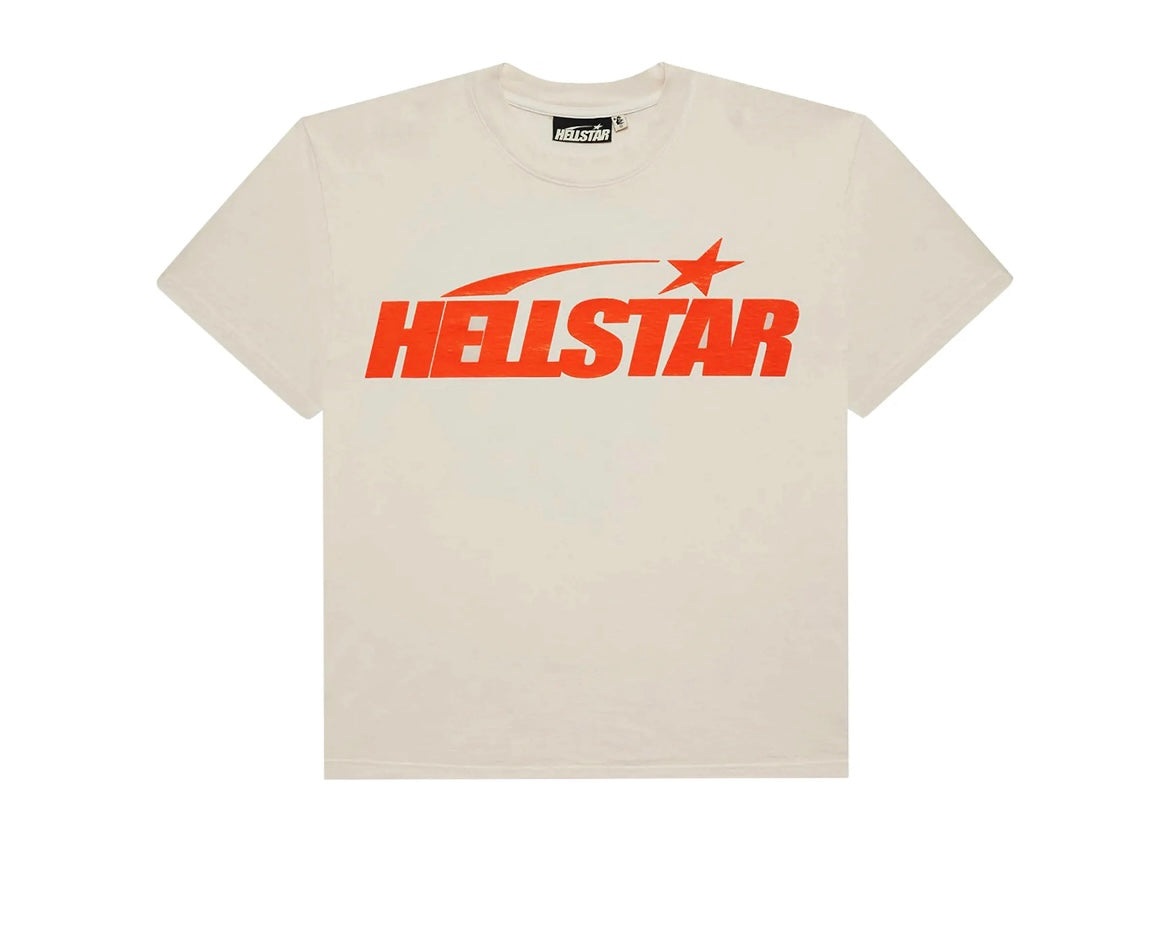Hellstar Orange On White Classic Tee