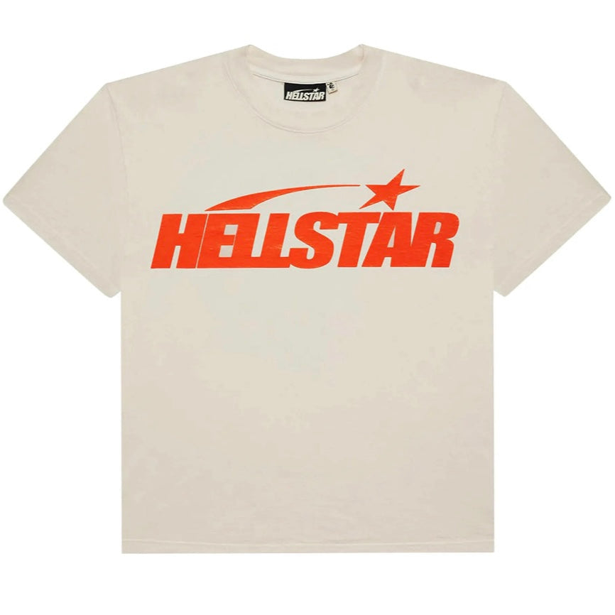 Hellstar Orange On White Classic Tee