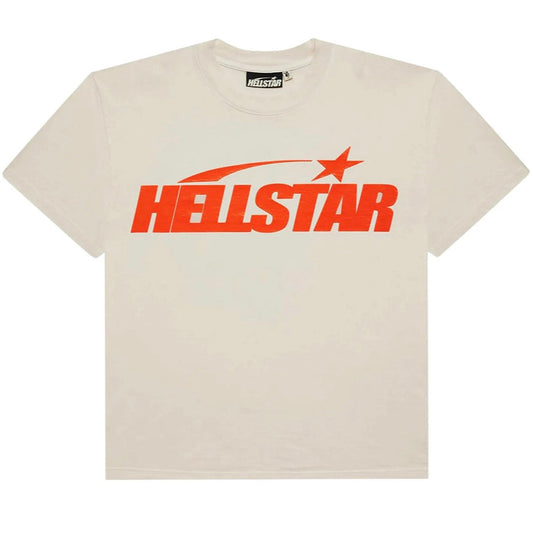 Hellstar Orange On White Classic Tee