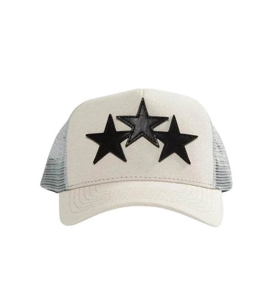 Amiri Three Star Trucker Hat Cream