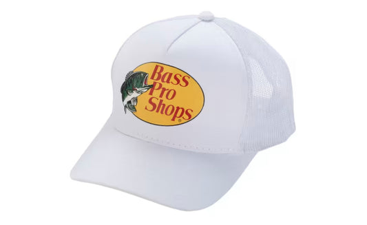 Bass Pro Shop White Trucker Hat