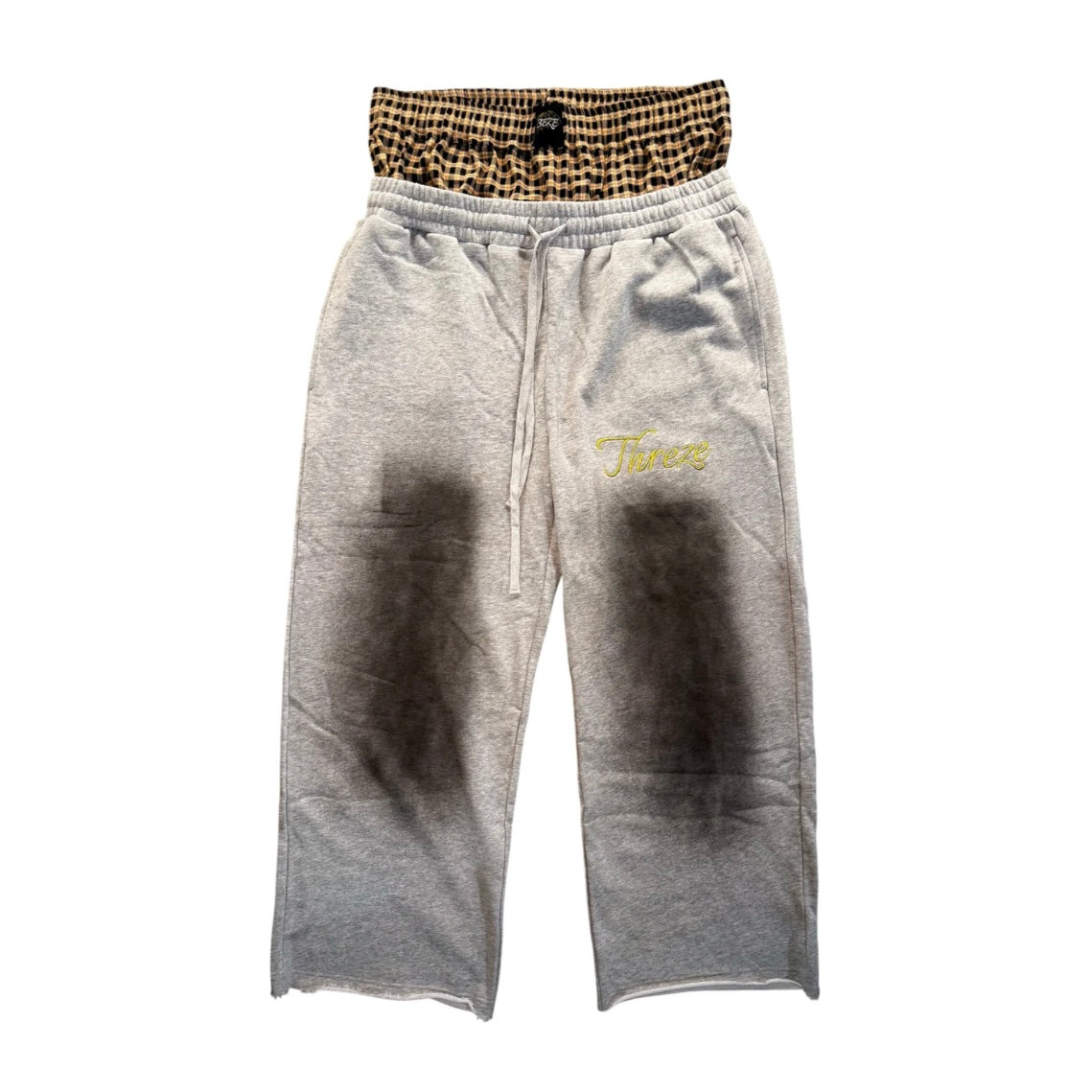 Threze WrldWide Double Waisted Sweats Grey