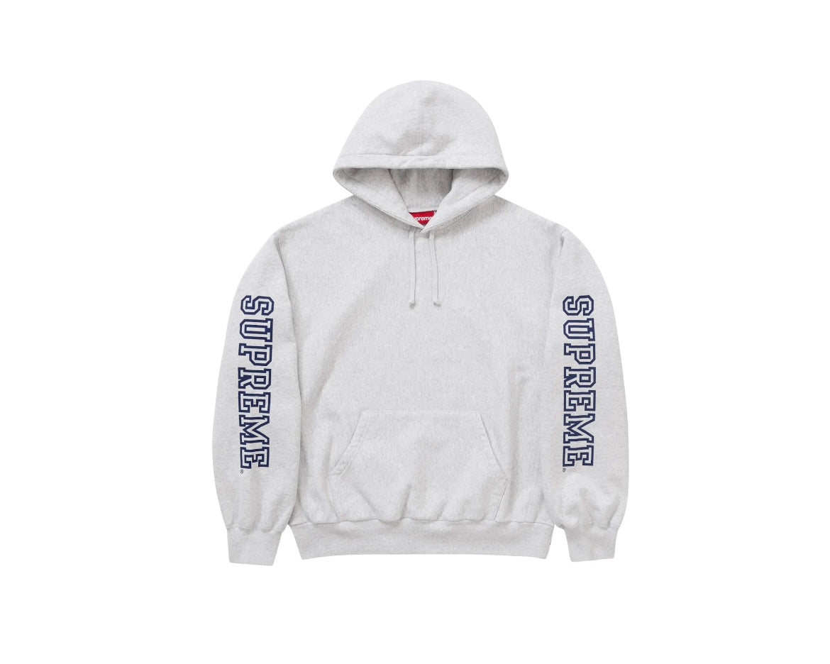 Supreme Collegiate Sleeve Hooded Sweatshirt Ash Grey