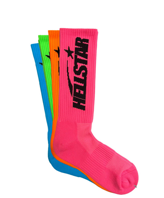 Hellstar Logo Socks Neon