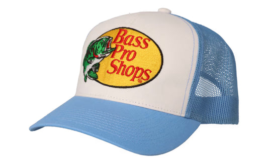 Bass Pro Shop Embroidered Trucker Hat Light Blue