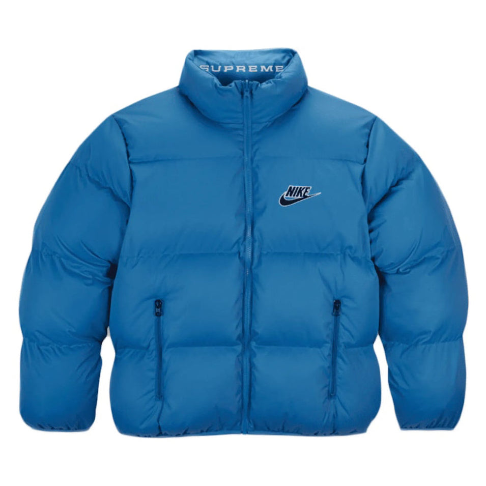 Supreme Nike Reversible Puffy Jacket Blue