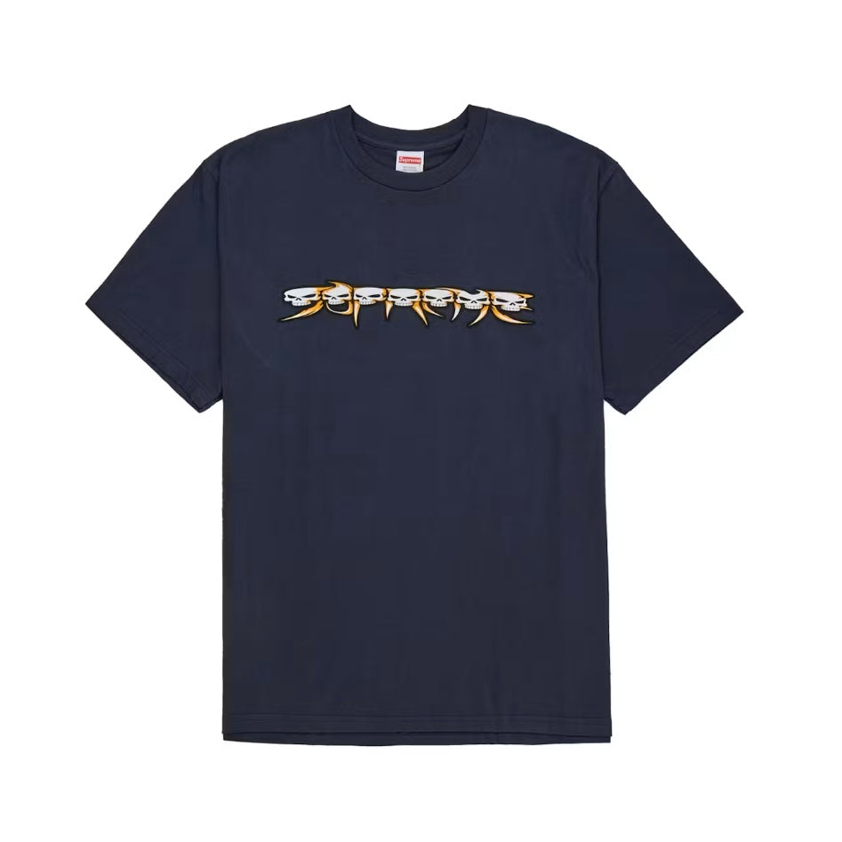 Supreme Shulls Spellout Tee Navy