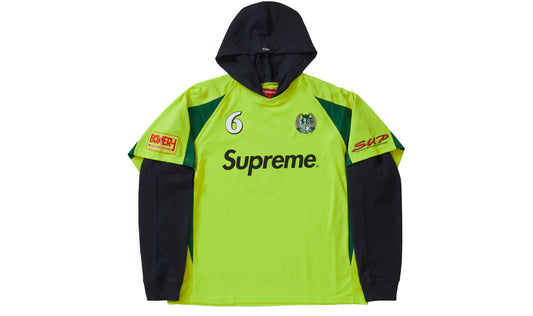 Supreme Hooded Soccer Jersey Bright Green