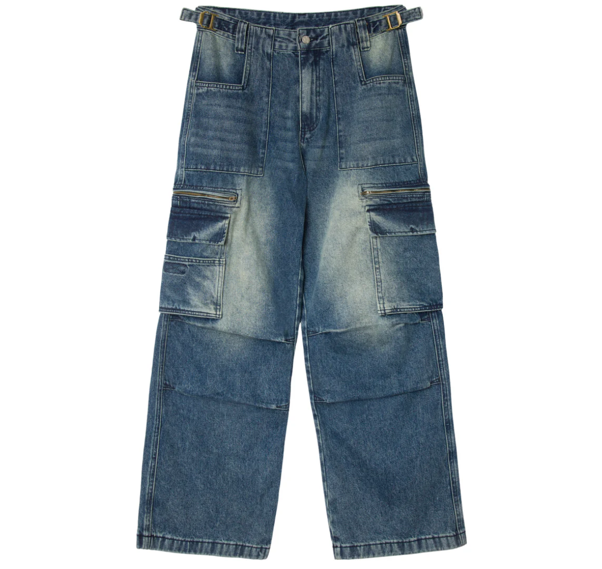 Pythia Belted Cargo Pocket Denim
