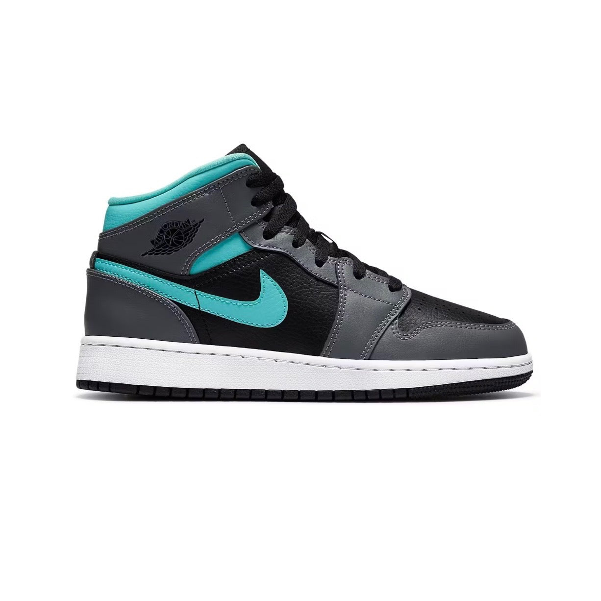 Jordan 1 Mid Grey Aqua