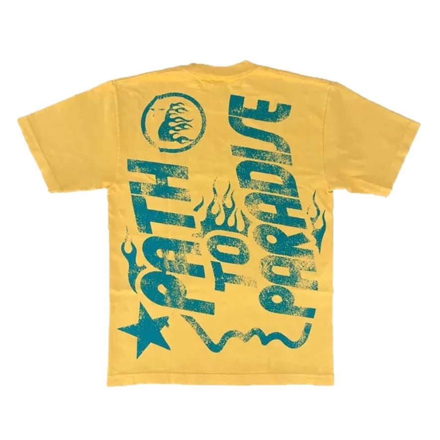 Hellstar Jesus Emblem Tee Yellow