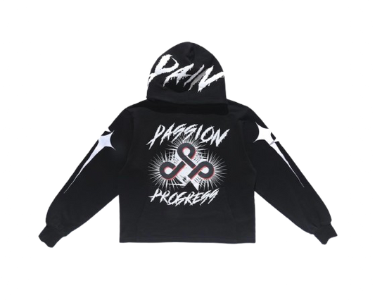 Live Mechanics Passion Pain Progress Hoodie Black