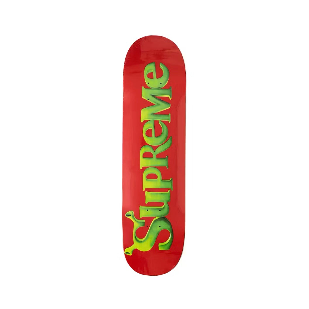 Supreme Shrek Skateboard Deck Red