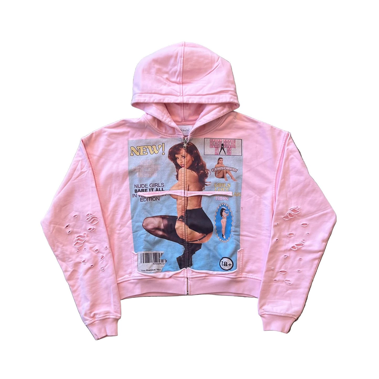 Girls Luv HBK Zip Up Pink