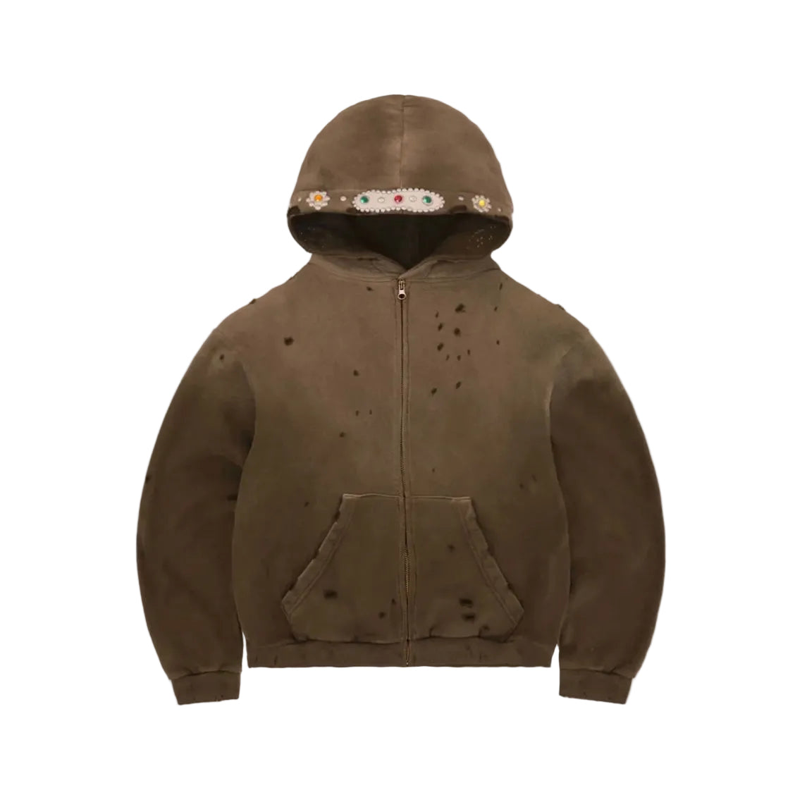 Bravest Brown Sapphire Zip Up Hoodie