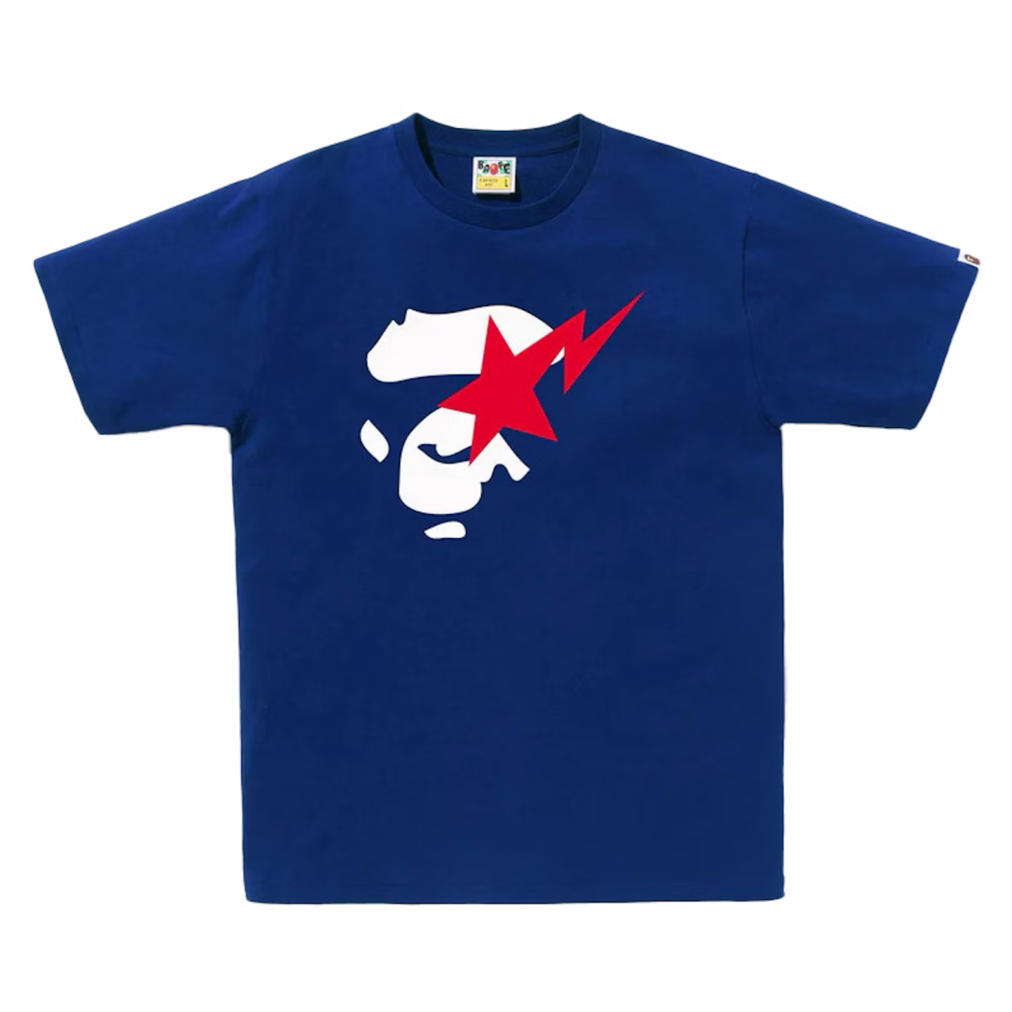 Bape Ape Face Sta Blue T-Shirt