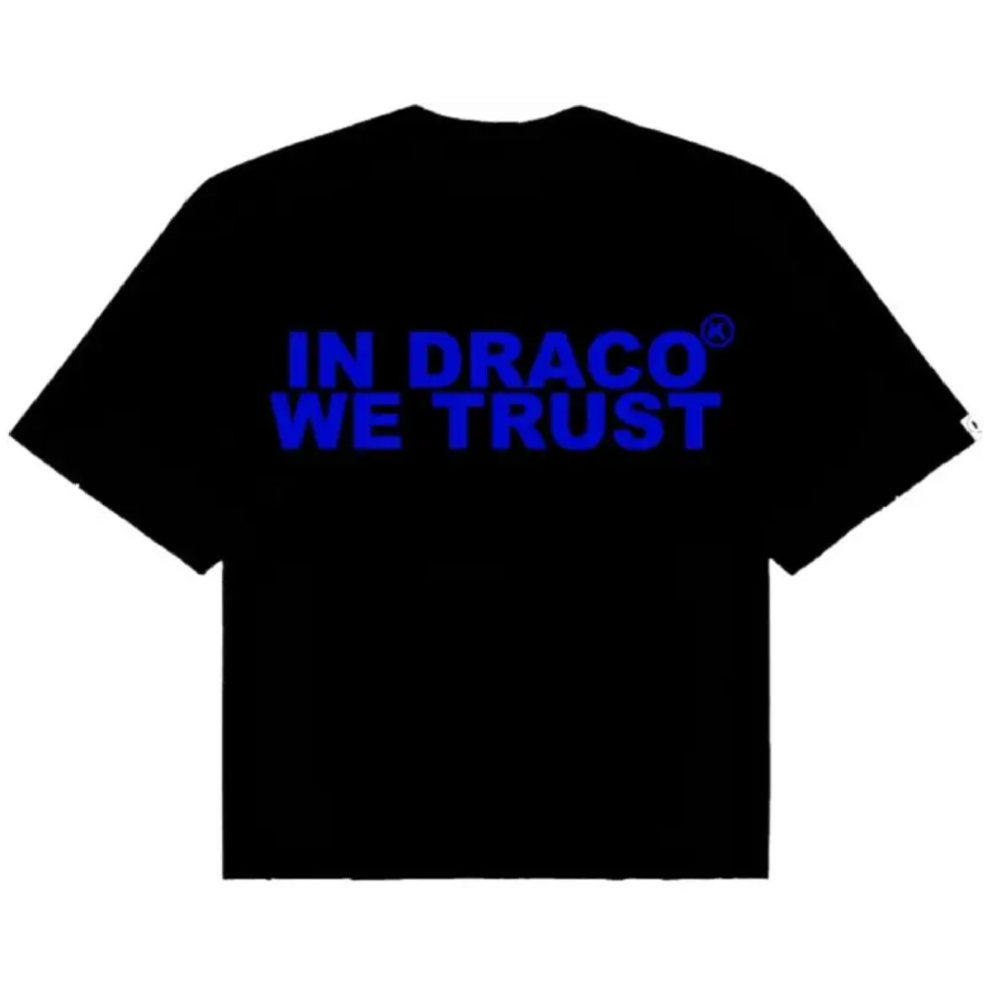 In Draco We Trust Black Blue Tee