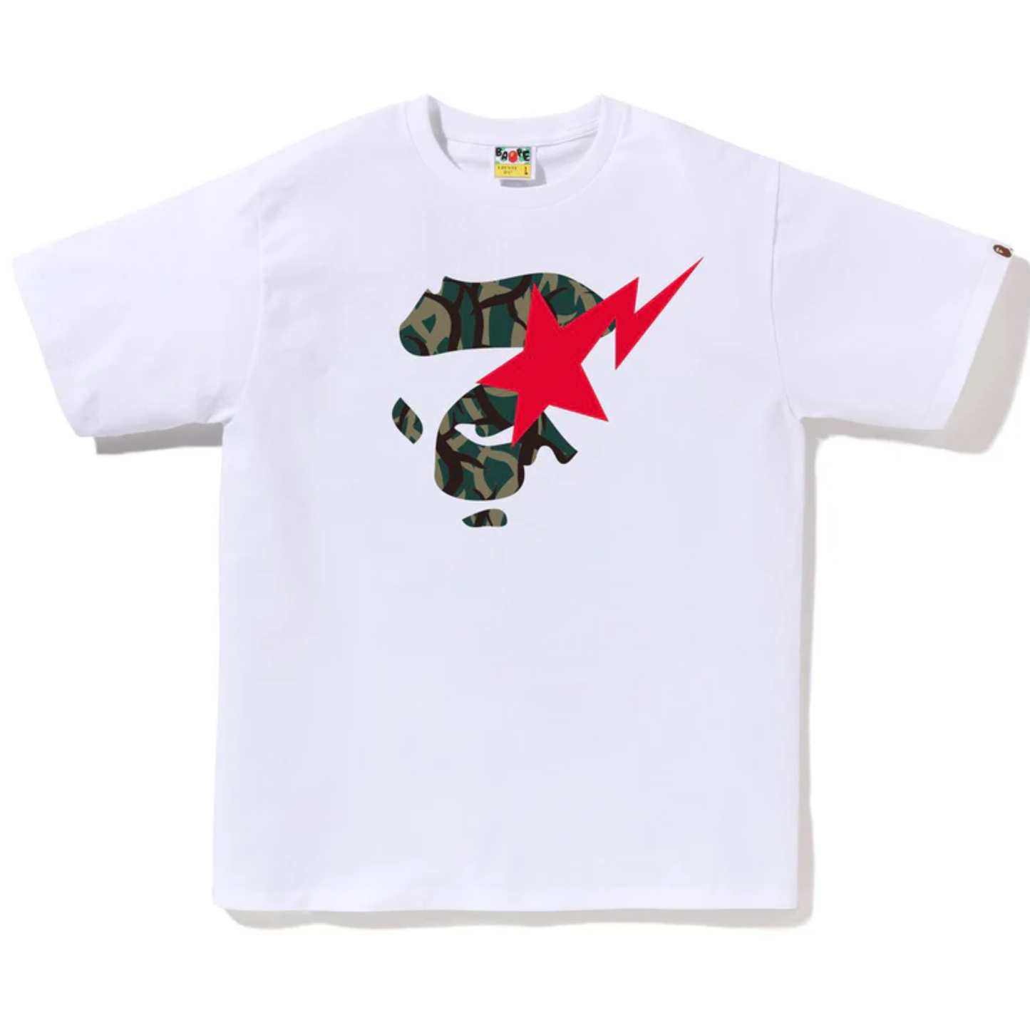 Bape White Ape Face Sta T-Shirt