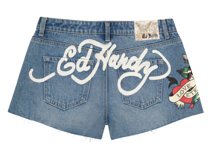 Ed Hardy Love Eternal Denim Shorts