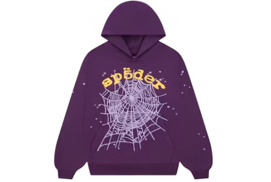 Sp5der Star OG Web V2 Hoodie Purple Star