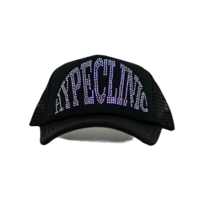 Hypeclinic Black Rhinestone Trucker Hat