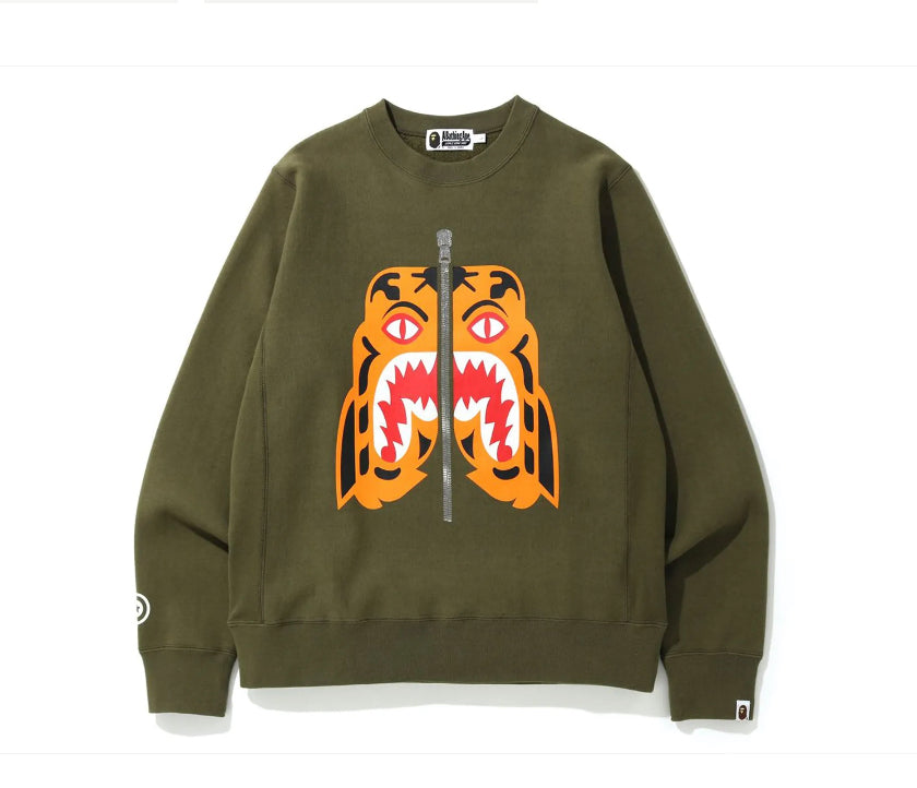 Bape Crewneck Tiger Green