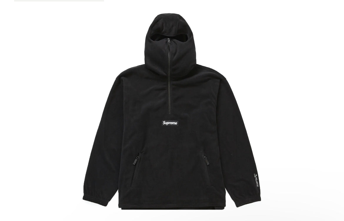 Supreme Polartec Facemask Half Zip Pullover Black – Hypeclinic