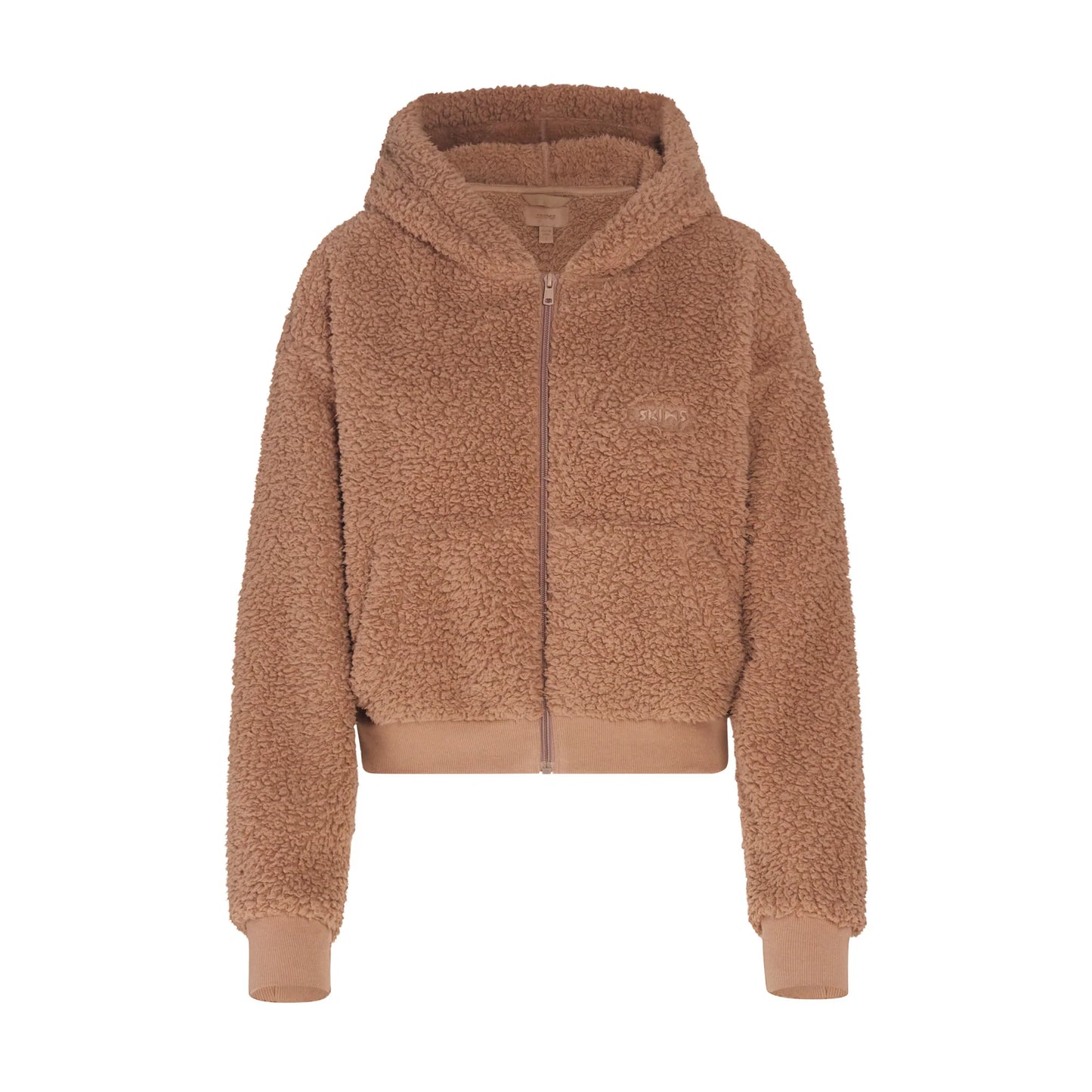 Skims Teddy Zip Up Hoodie Tigers Eye