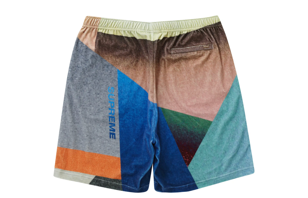 Supreme Geo Velour Multicolor Gradient Shorts