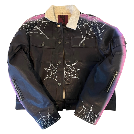 Spider Black Crystal Web Jacket