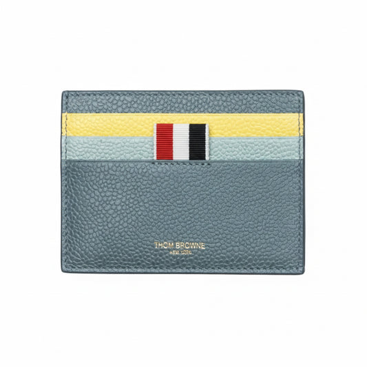 Thom Browne Single Card Holder Medium Blue