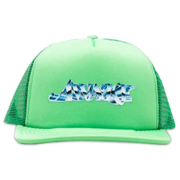 Awake Chrome Trucker Hat Green