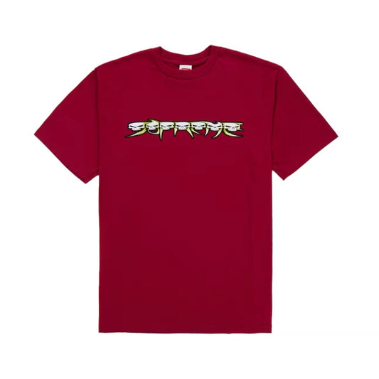 Supreme Shulls Spellout Tee Cardinal
