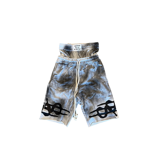 Social Stranger Double Waisted Shorts White Wash