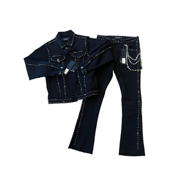 Vtilted Black Denim Set