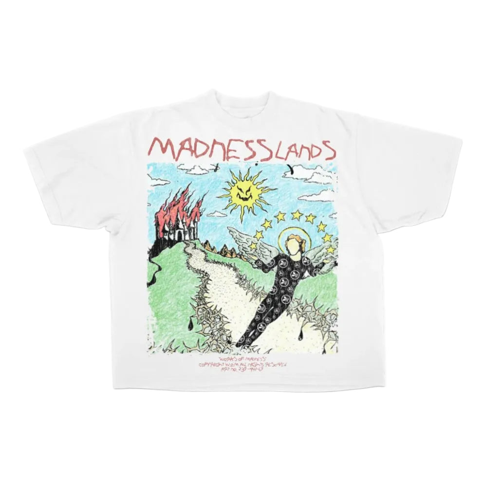 Works Of Madness Mad Lands Tee White