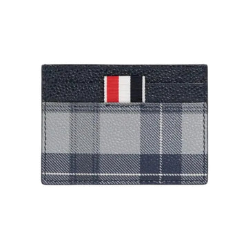 Thom Browne Single Card Holder MD Grey/Navy