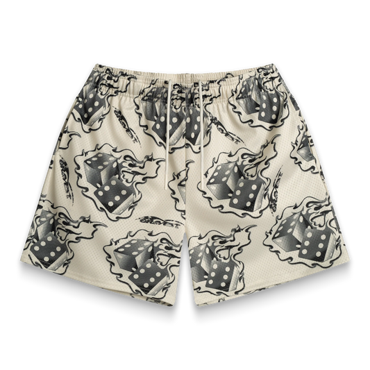 Bravest Cream Dice Shorts
