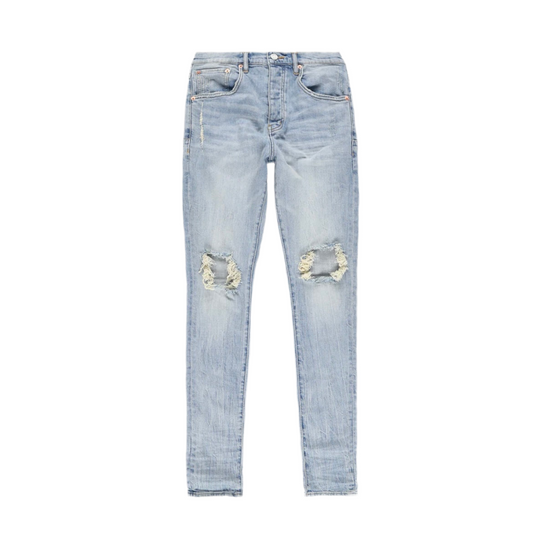 Purple Slim Stretch Ripped Jeans Indigo