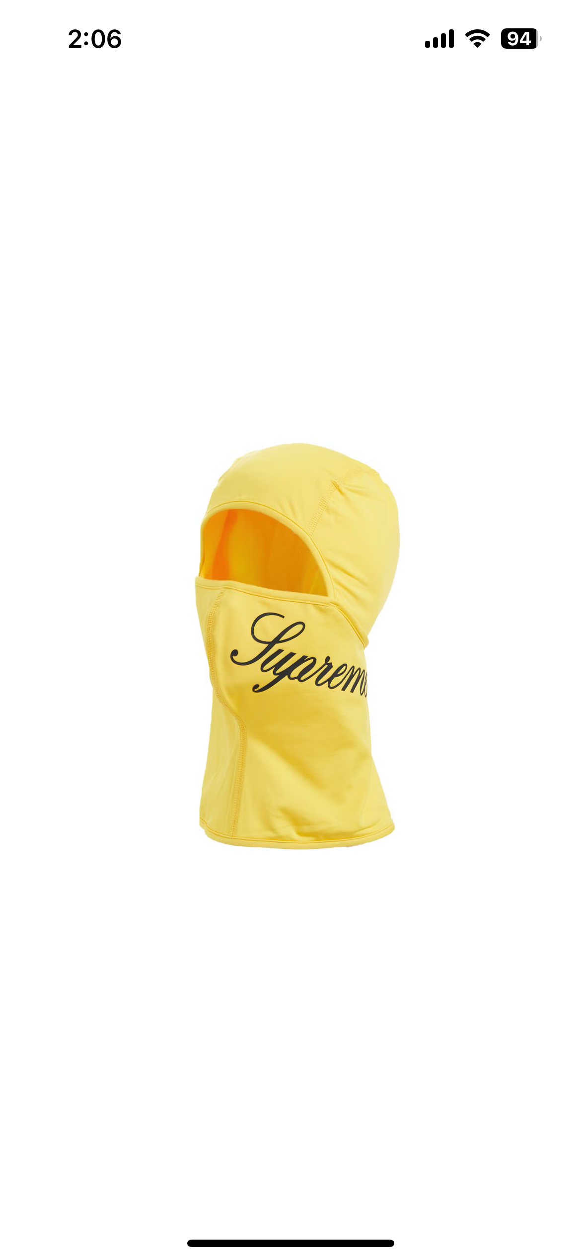 Supreme script balaclava yellow