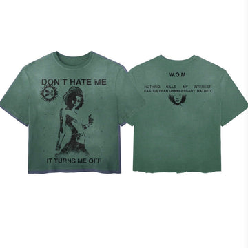 Works Of Madness Dont Hate Me Tee Green