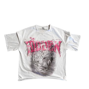 Hidden Beliefs Face Tee White